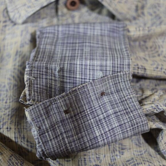 Tommy Bahama Gray Casual Button Down Shirt Silk Flip Cuff Small - Picture 7 of 12